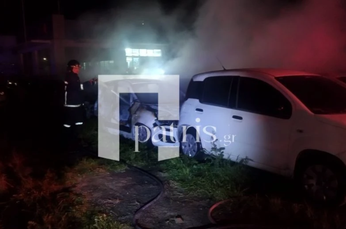 Εμπρησμός σε μάντρα ενοικιαζόμενων οχημάτων: Τι έδειξαν οι κάμερες ασφαλείας – Δύο οι δράστες